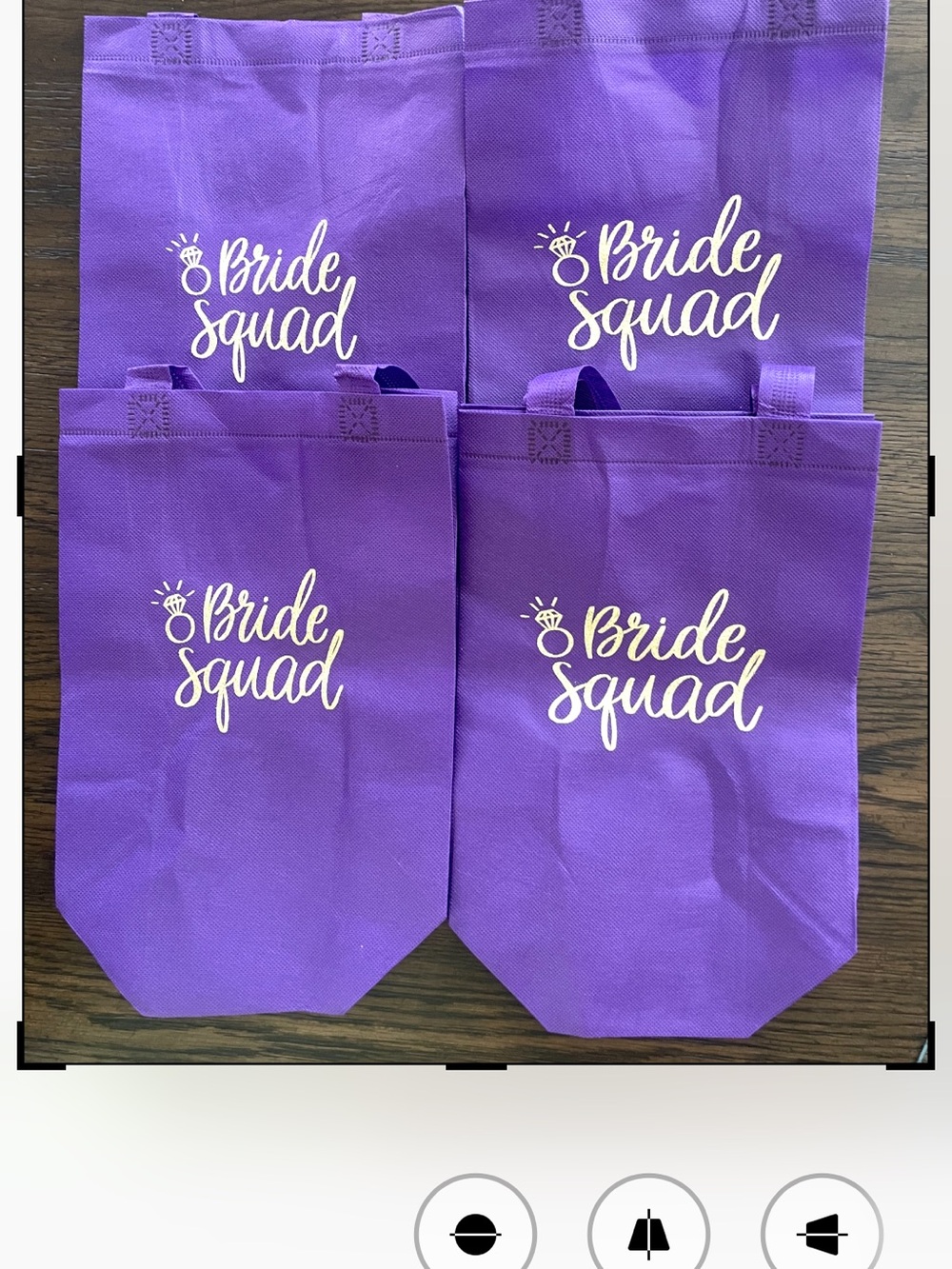 Bride Squad Purple Tote Bags - Unbranded Bridal Favor Set